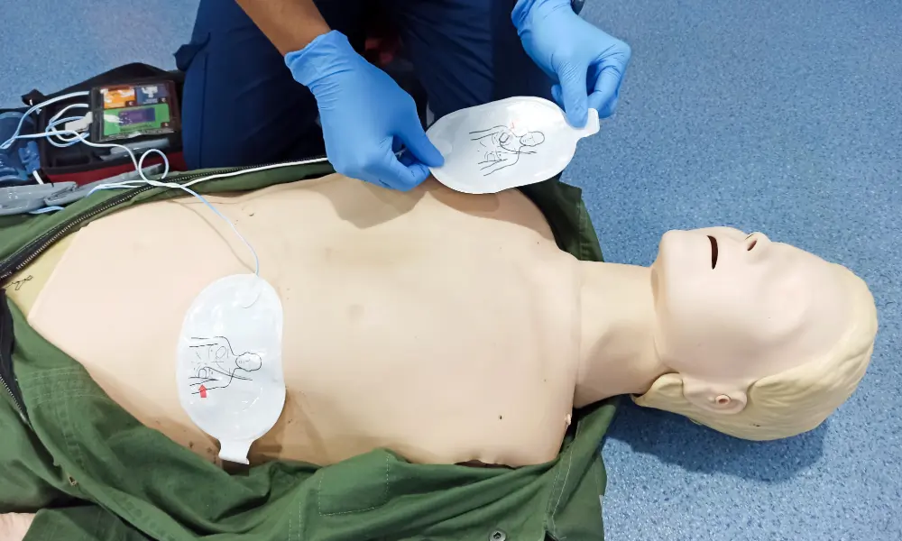 AED Pads Placement Diagram