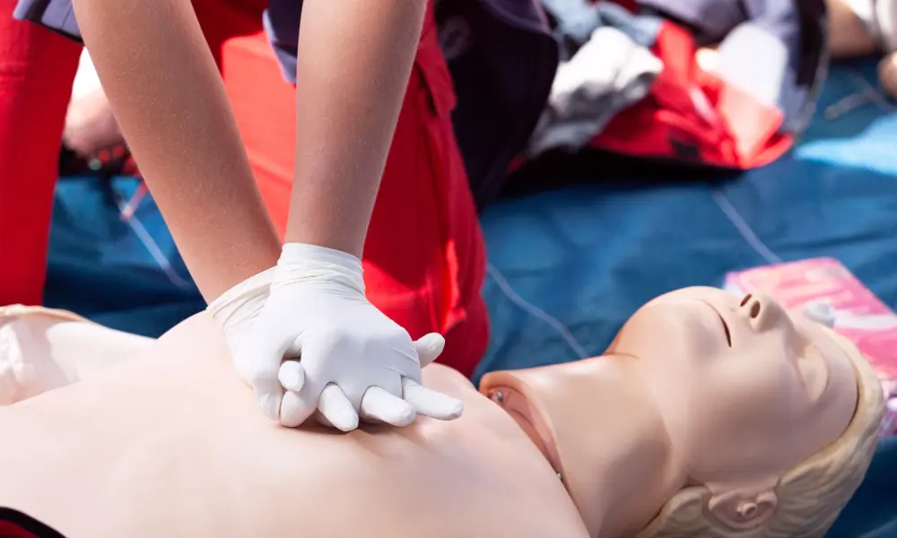 CPR Hand Placement on Chest Diagram